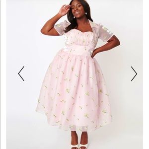 Plus Size Unique Vintage Libby Swing Dress Pink